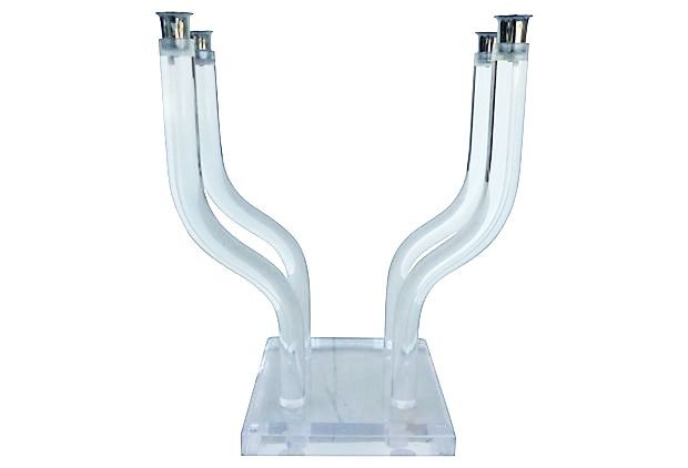 Dorothy Thorpe Lucite Candelabra 1960\'s Mid-century (1 of 1)
