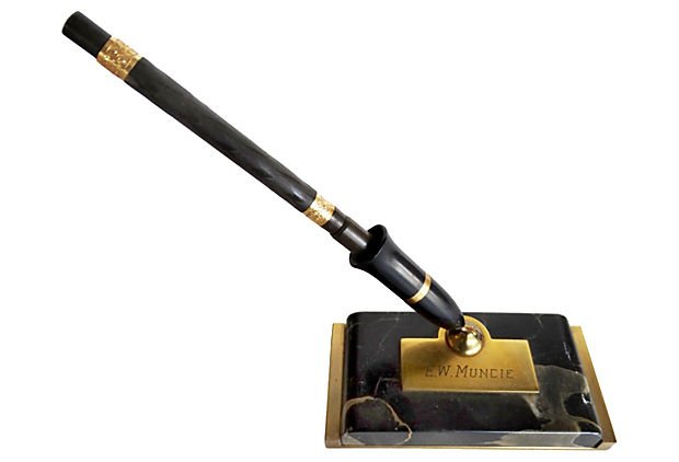 Art Deco Schaeffer Pen Stand with Todd & Co. Pen (1 of 7)