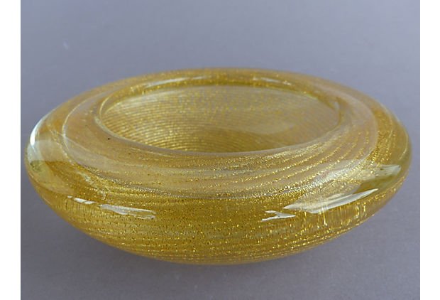 Murano Glass Bowl with Gold Flake (1 of 8)