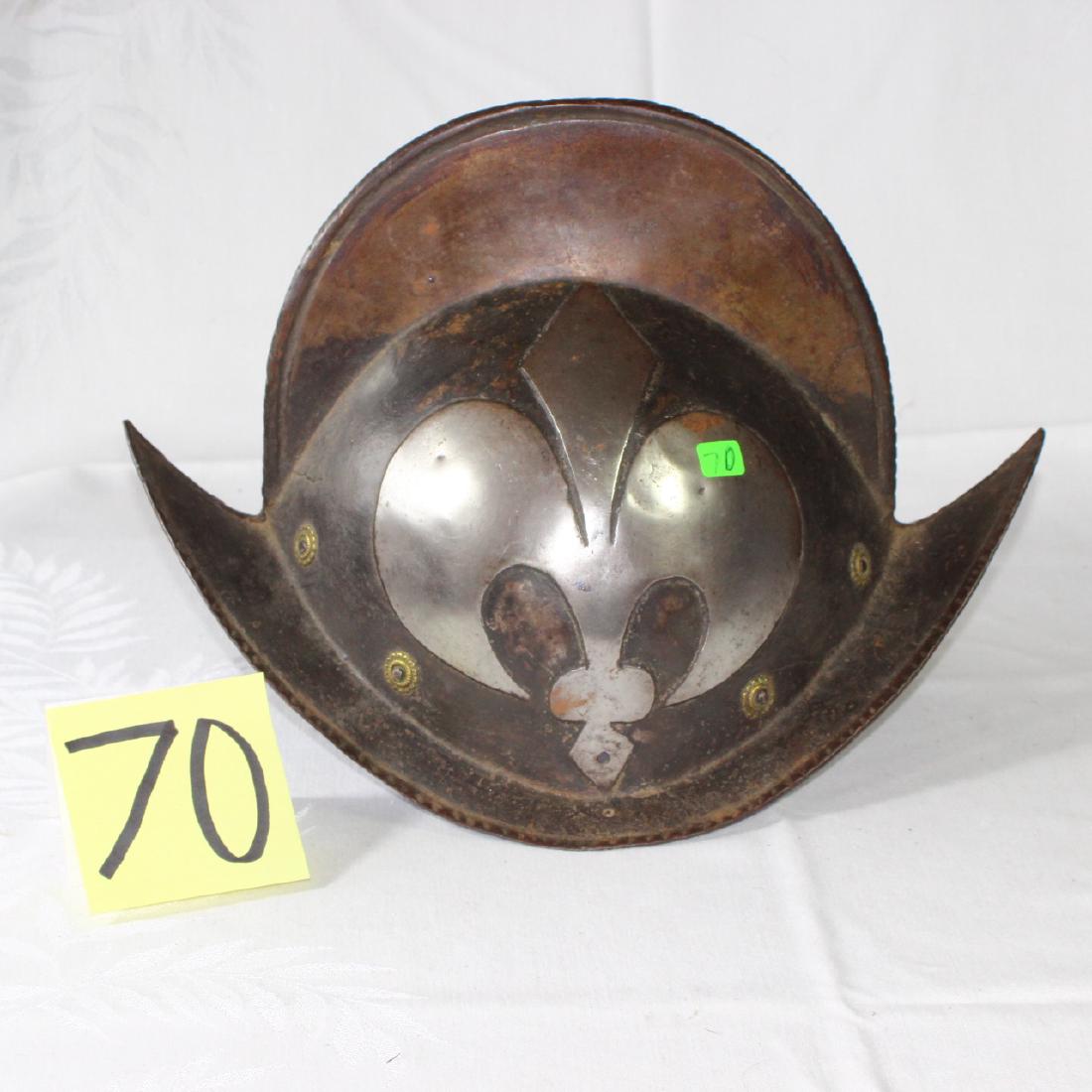 Antique German Morion Helmet Fleur De Lis ca 1600 (1 of 4)