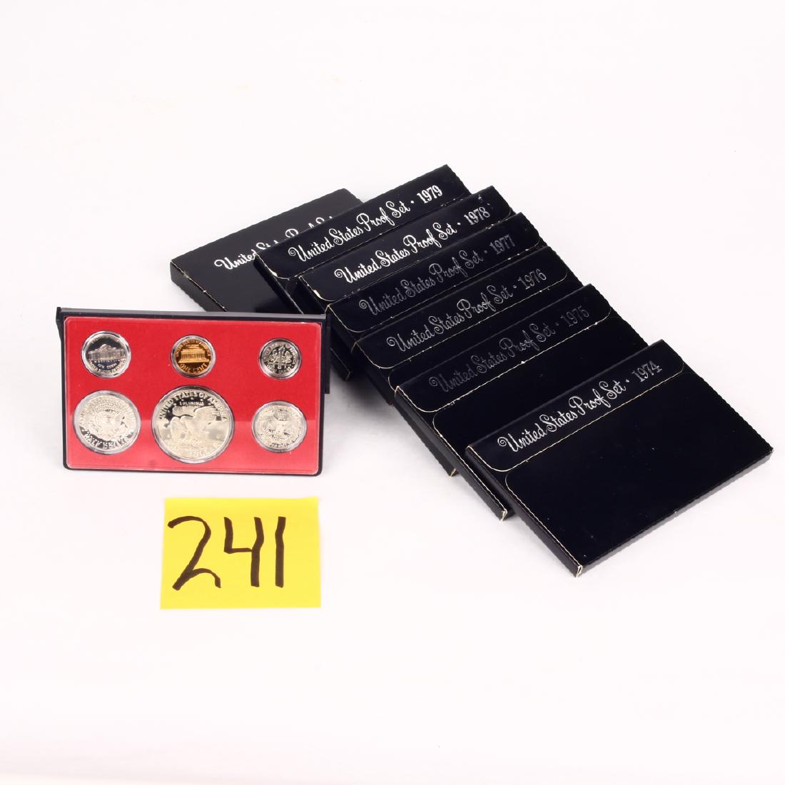 8 US Proof Sets 1973,1974,1975,1976,1977,1978,1979,1980 (1 of 1)