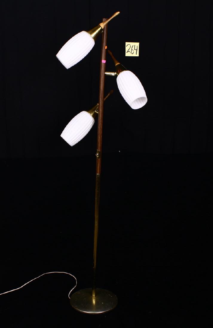 Mid Century Danish Modern Floor Lamp, 3 glass shades (1 of 1)