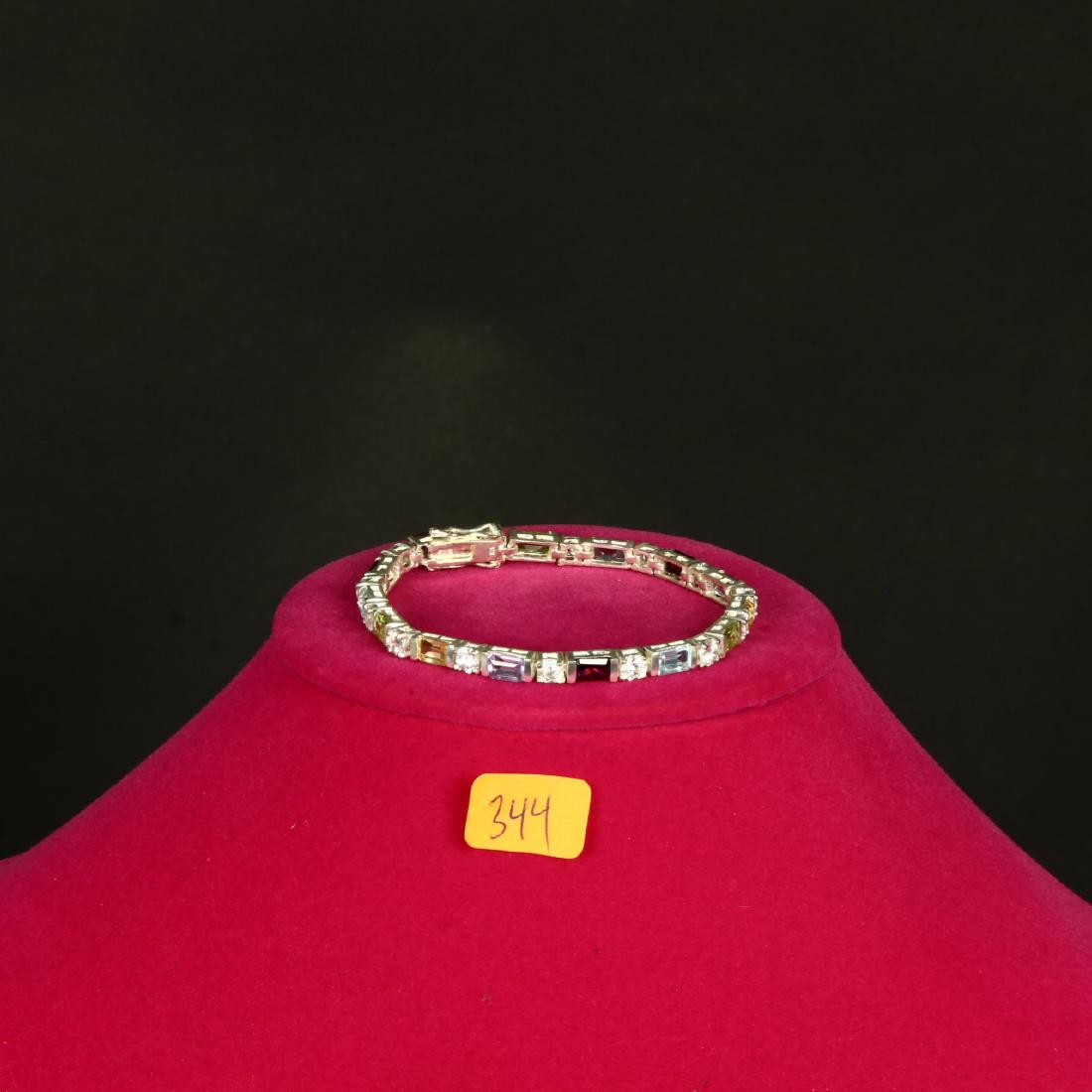 Sterling Silver Multi Gemstone bracelet (1 of 1)