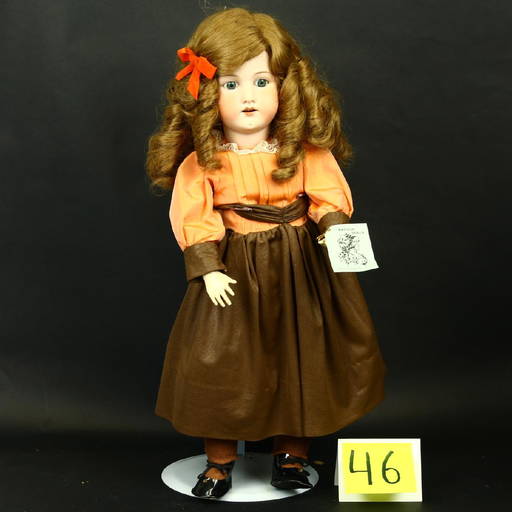 21” Antique Germany Bisque Doll Heubach Kopplesdorf 275 2/0 Kidolene Body  #L