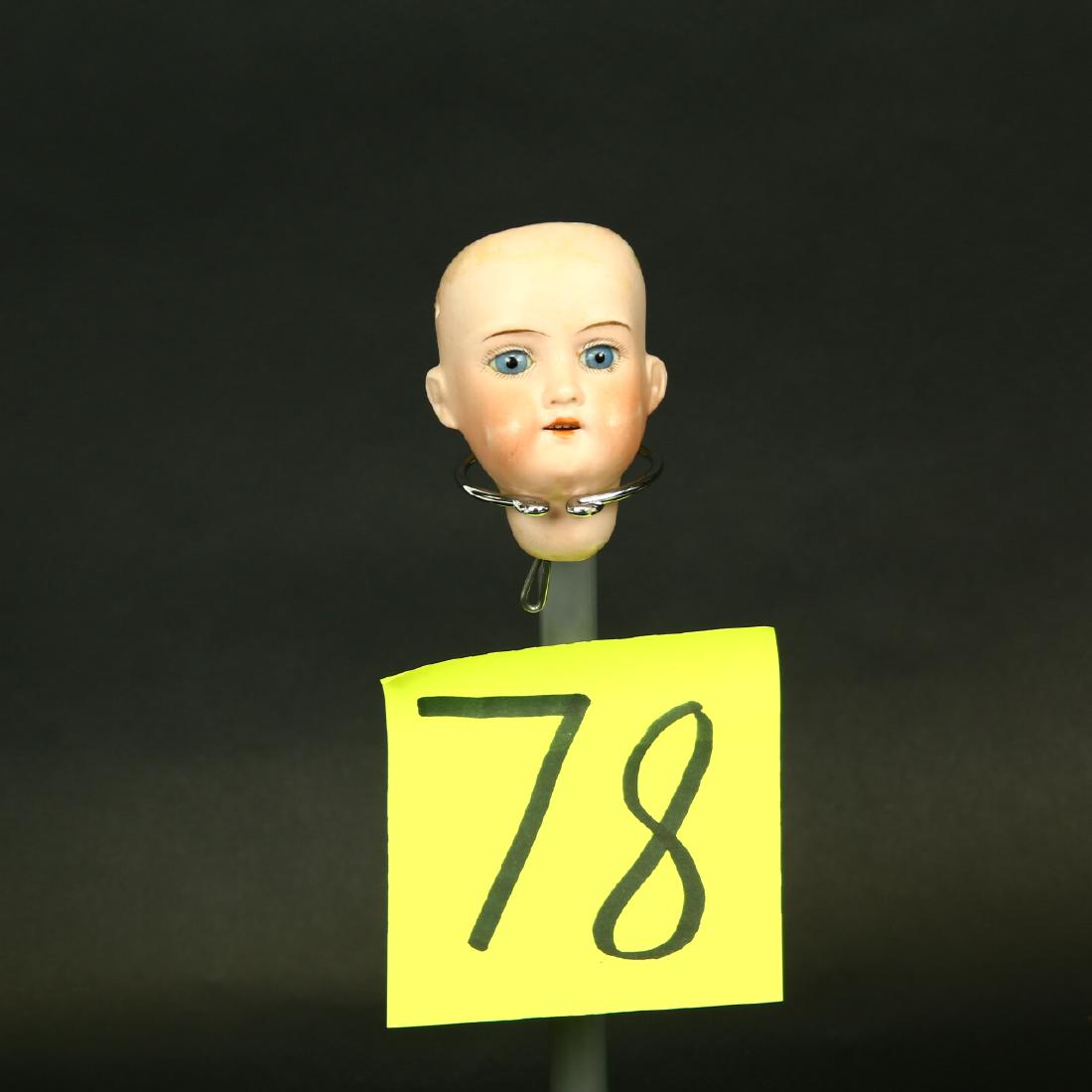 Armand Marseille Antique German Bisque Floradora Head: marked Madein Germany Floradora A 7/0 M, blue eyes, hand painted features, open mouth w teeth, 2 3/4”h