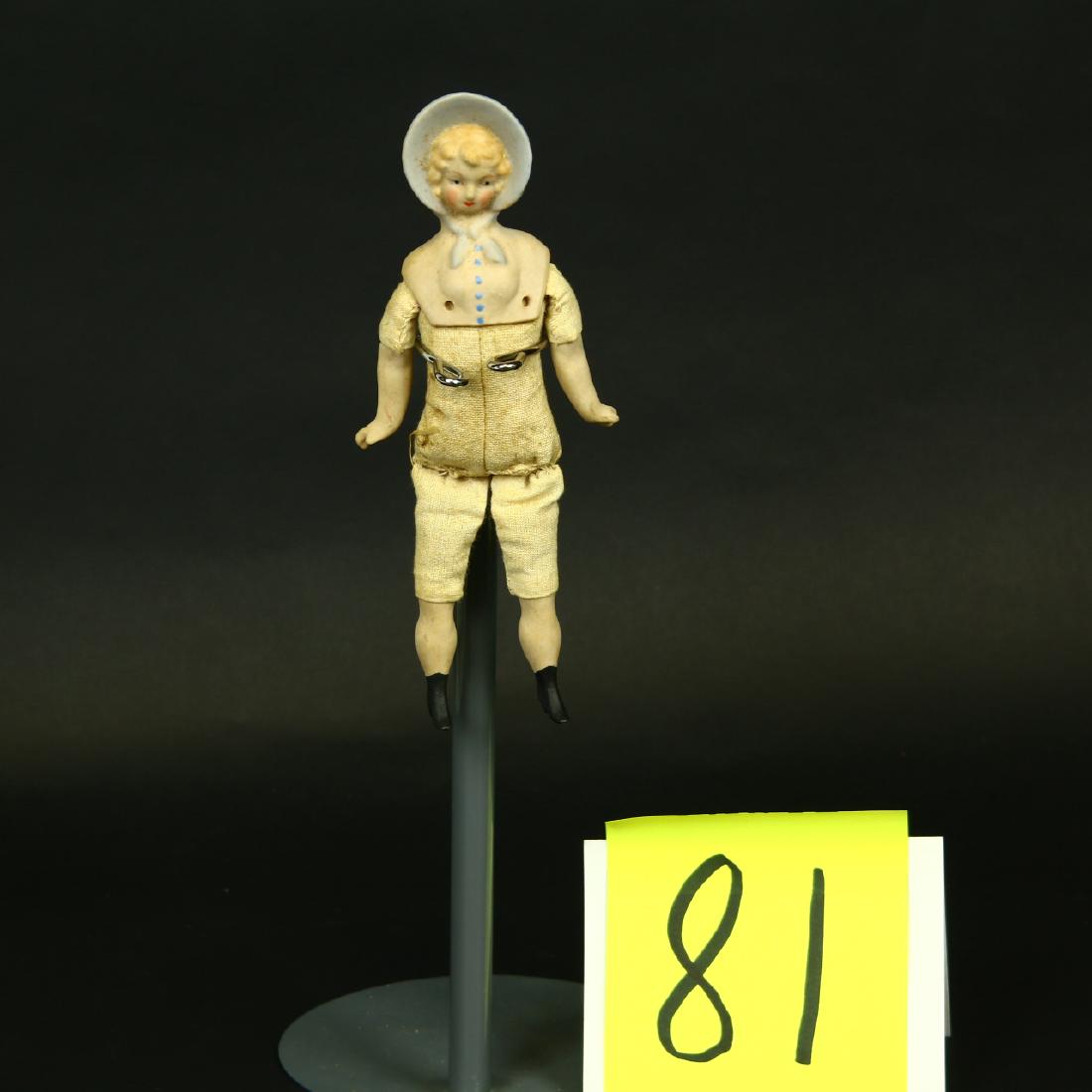 Antique Blonde Bisque China Head Doll Bonnet Bonnethead (1 of 2)