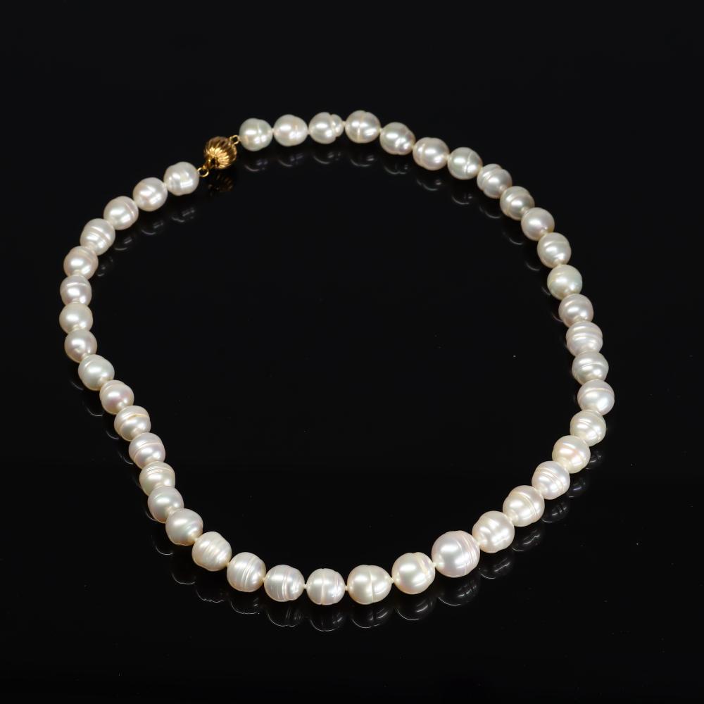 14K Gold Clasped Honora Pearl Necklace (1 of 1)
