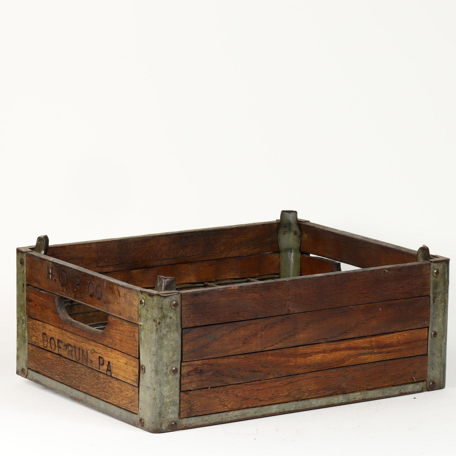 Milk Crate HDP Doe Run: Marked HDP Doe Run 7 inches tall 14.25 wide 18.25 deep