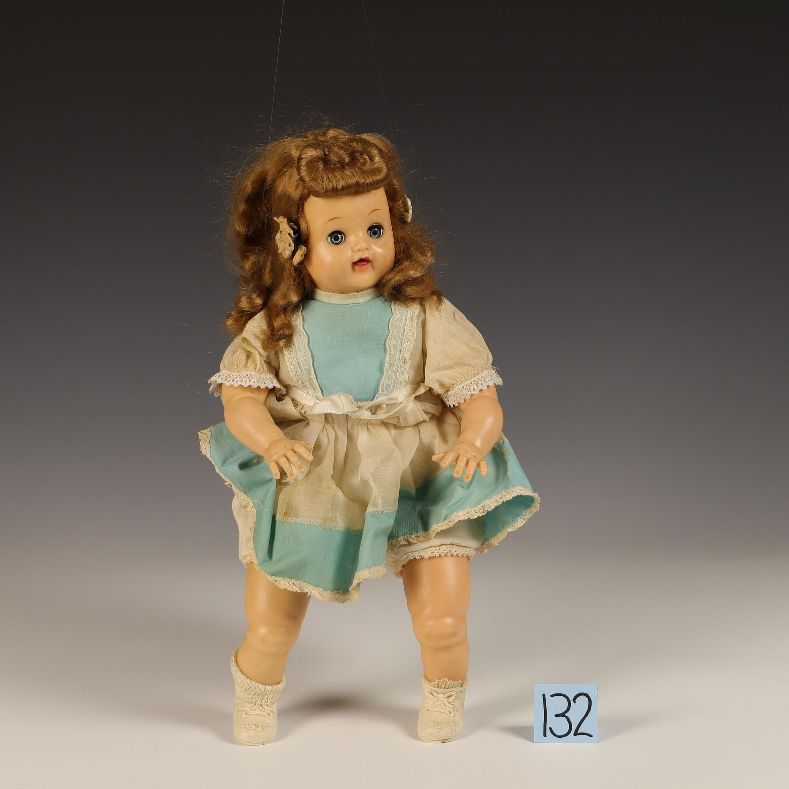 Vintage Ideal Doll: Marked Ideal doll vinyl with opening eyes