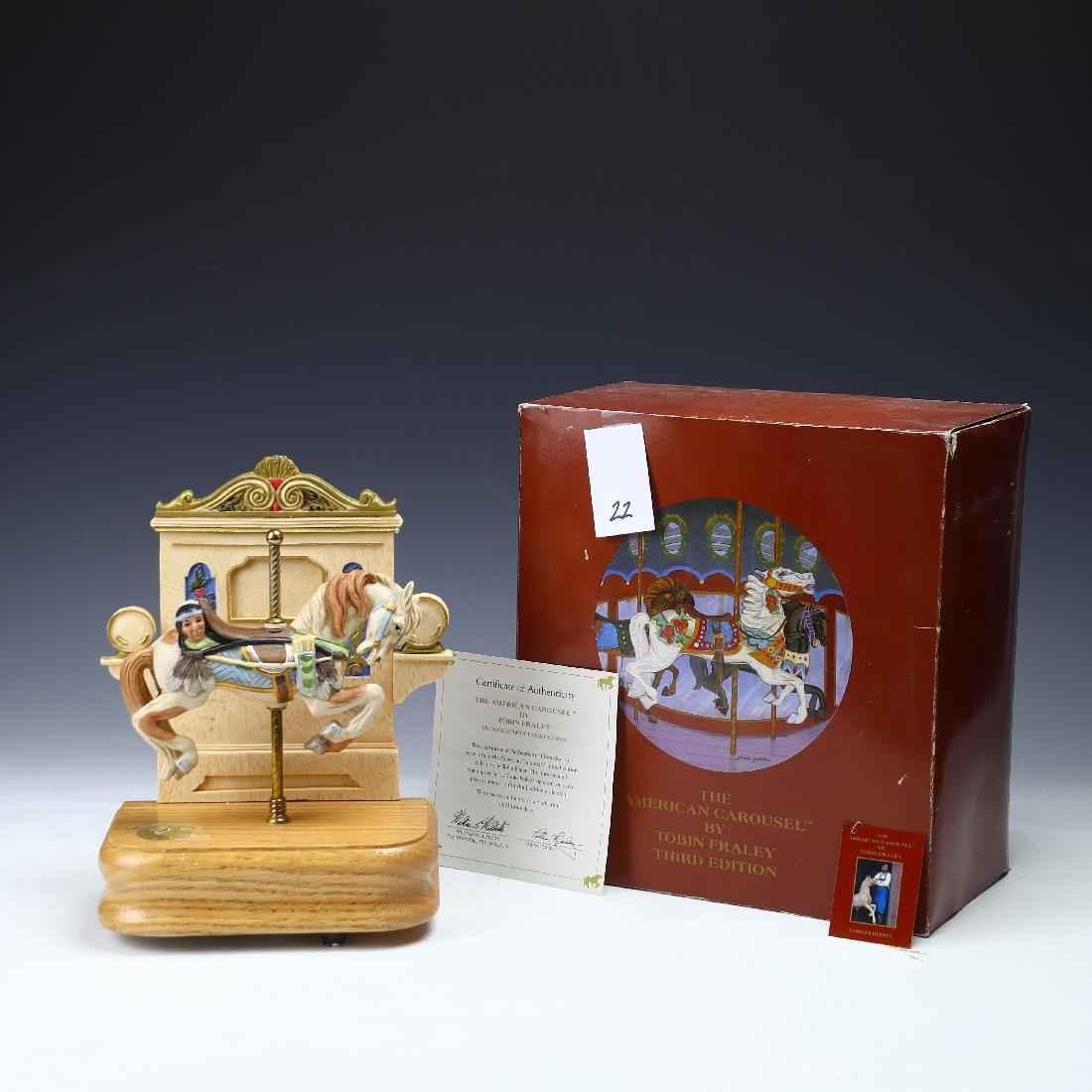 Vintage The American Carousels by Tobin Fraley horses: Vintage The American Carousels by Tobin Fraley horses with COAâ€™s with original foam box, 3rd edition, 8.5” tall, 7.5” wide