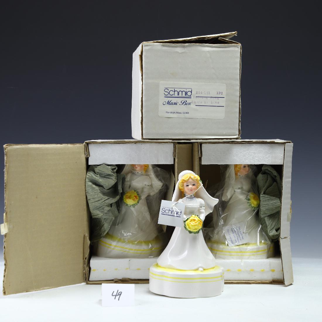 Vintage Schmid Japan handpainted Music Boxes: Vintage Schmid Japan handpainted Music Boxes 7” tall