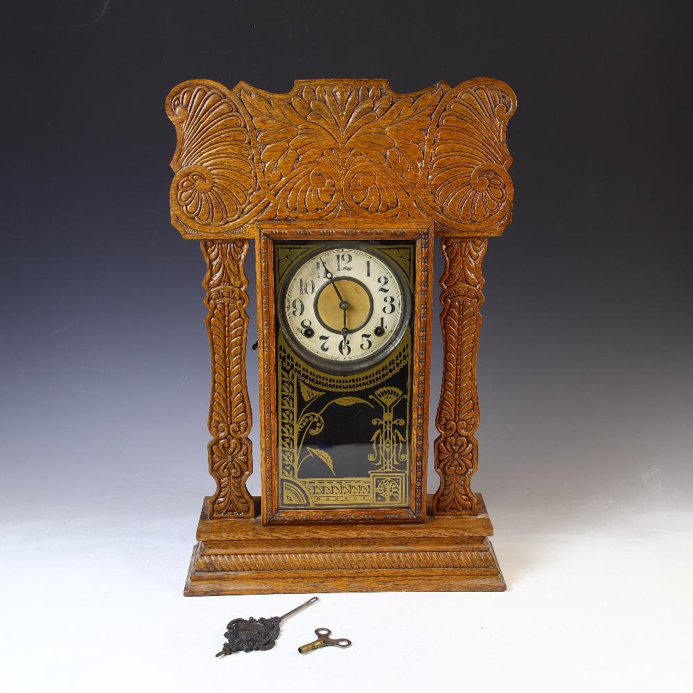 Antique Gingerbread Clock with Key (1 of 5)