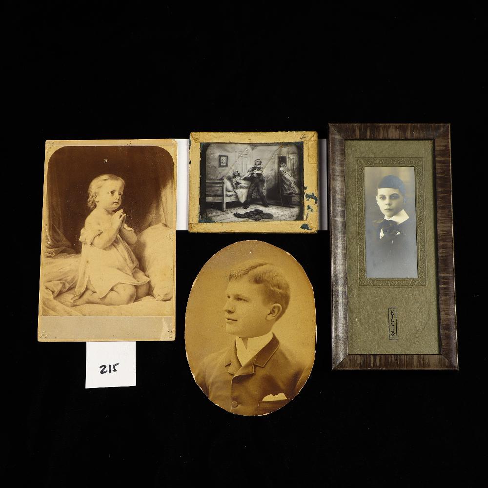Antique photos and 4X4 inches medium format projection glass slide: Antique photos and 4X4 inches medium format projection glass slide