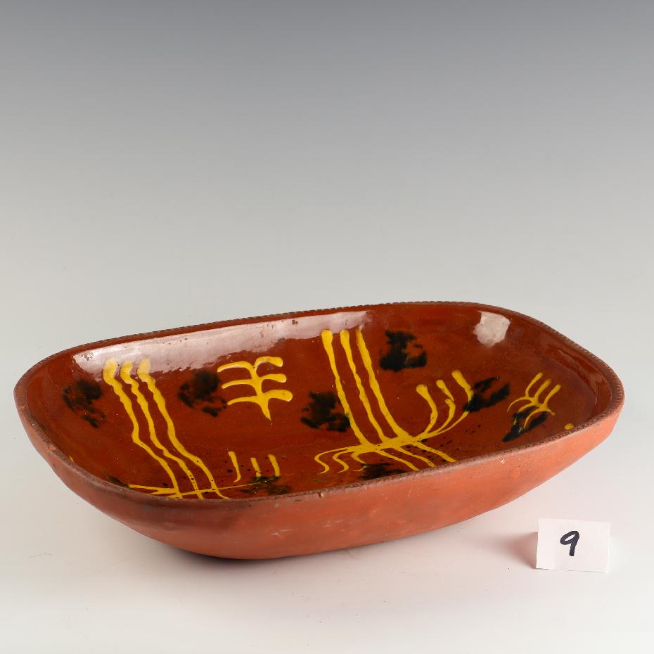 Breininger Taylor Mansion redware rectangular bowl (1 of 5)