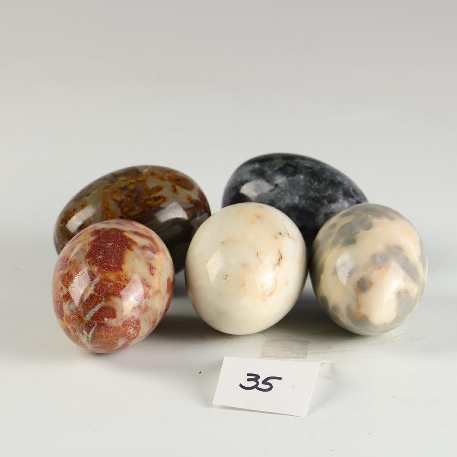 Five marble eggs 3 inches Length (1 of 2)