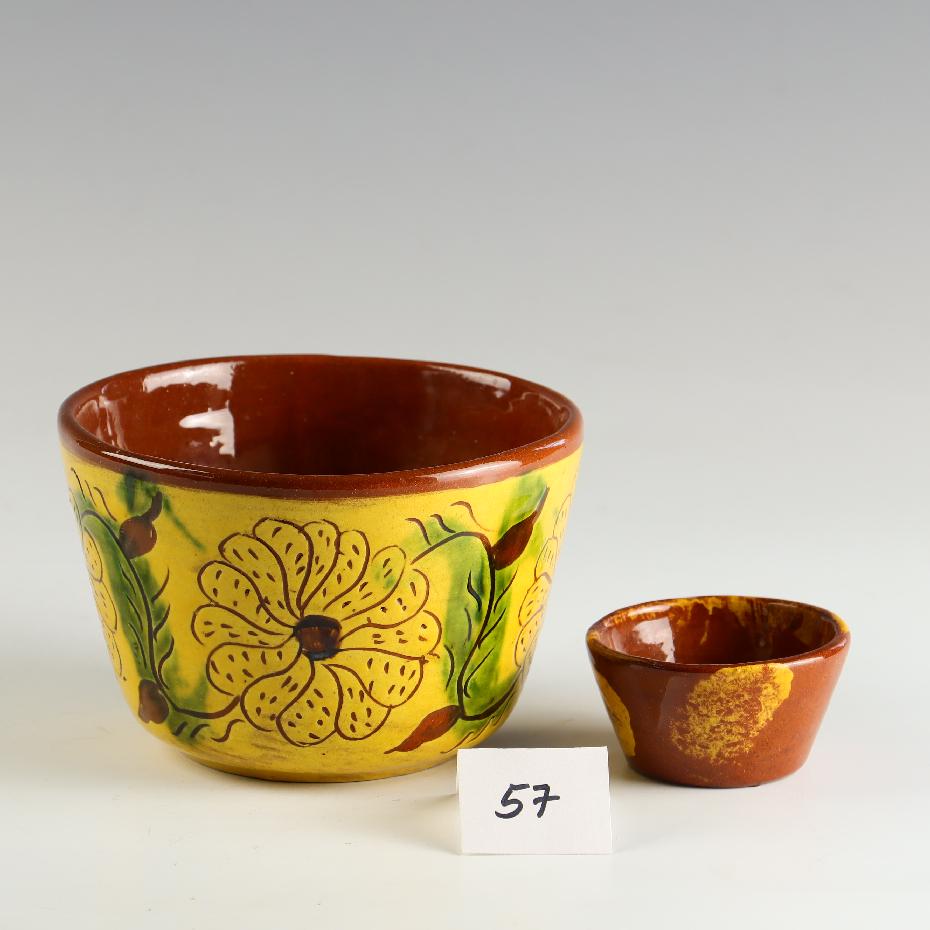 Two Breininger redware bowls (1 of 2)