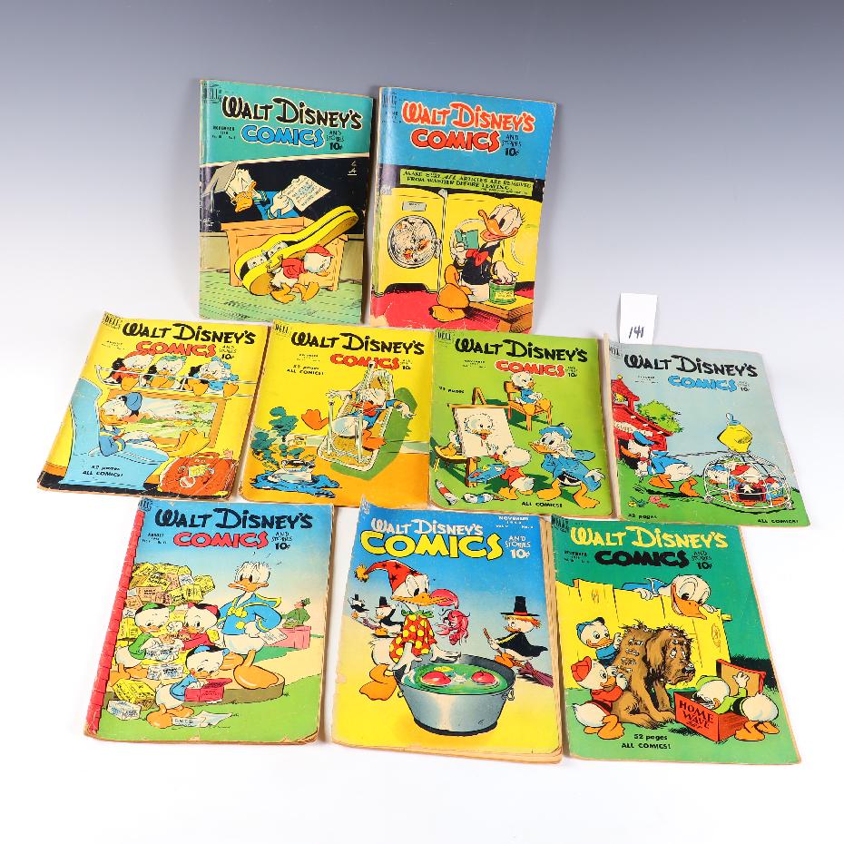 Lot of Vintage 1948-1950 Walt Disney Donald Duck Comic Books (1 of 1)