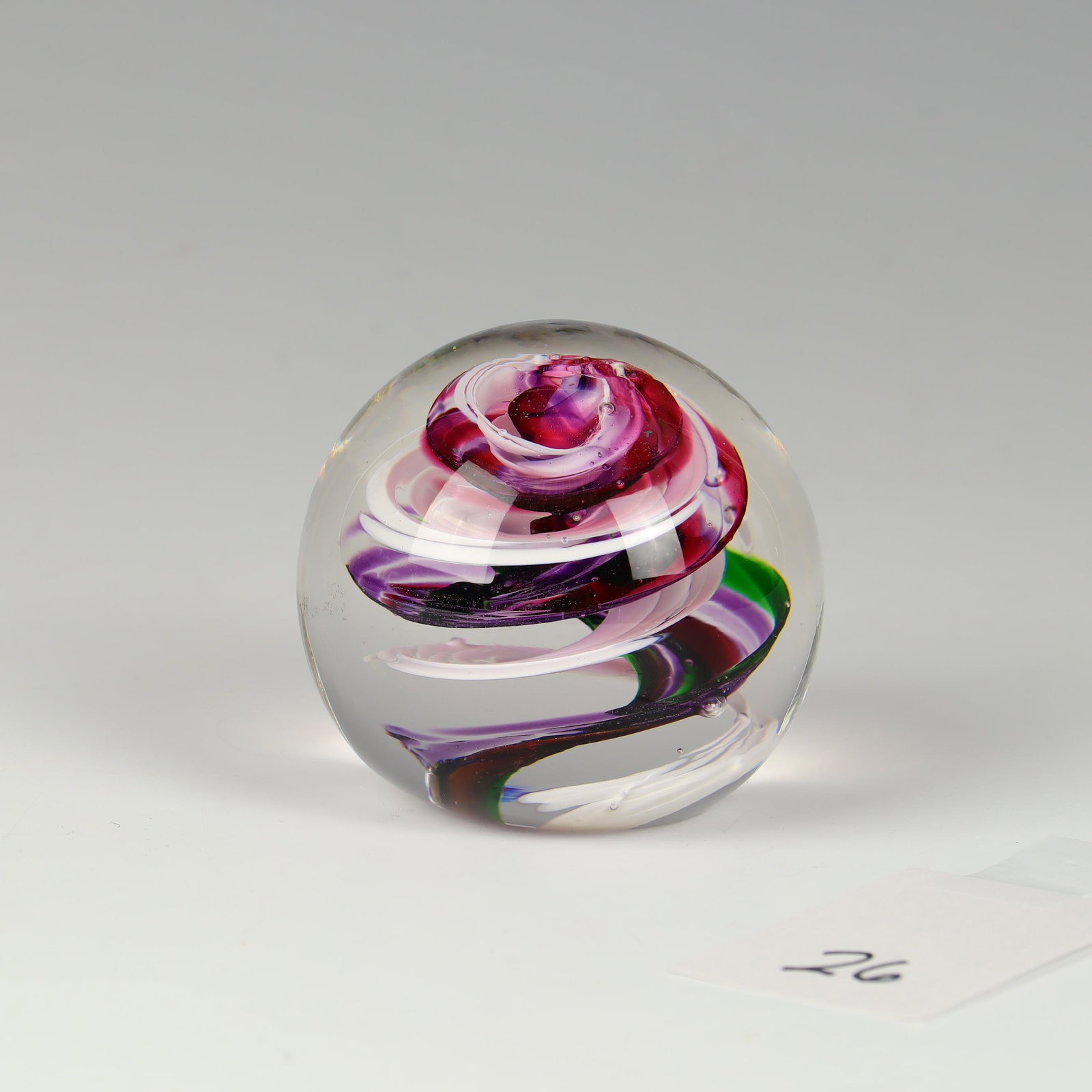 Handblown Art Glass Paperweight by Bob Allen: Handblown Art Glass Paperweight by Bob Allen of Allens Art Glass made in West Virginia USA