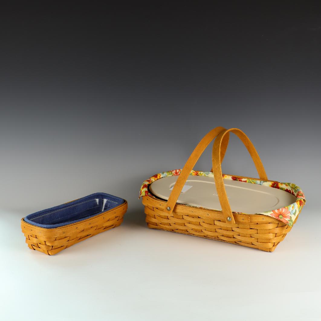 Two Longaberger baskets both signed (1 of 2)