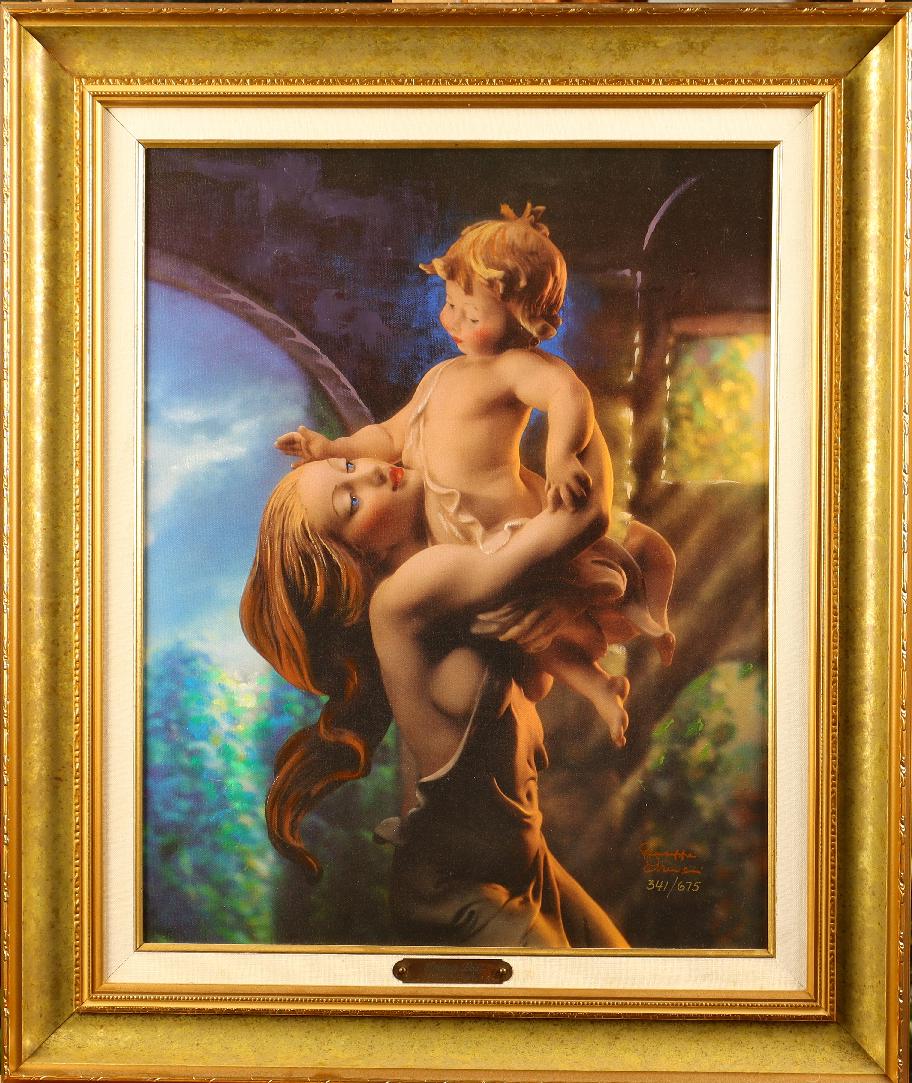 Giuseppe Armani Abiding Love signed and numbered 341/675 art on canvas with COA: Giuseppe Armani Abiding Love signed and numbered 341/675 art on canvas 22x27” very good condition