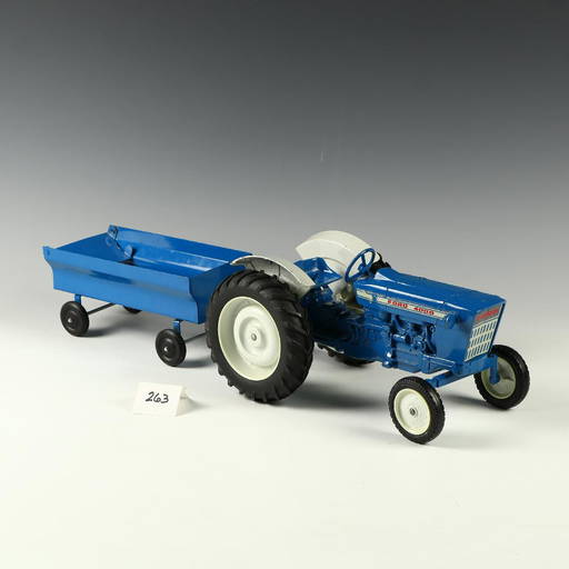 Vintage Blue Ford 4000 Tractor By Ertl With Flare Wagon