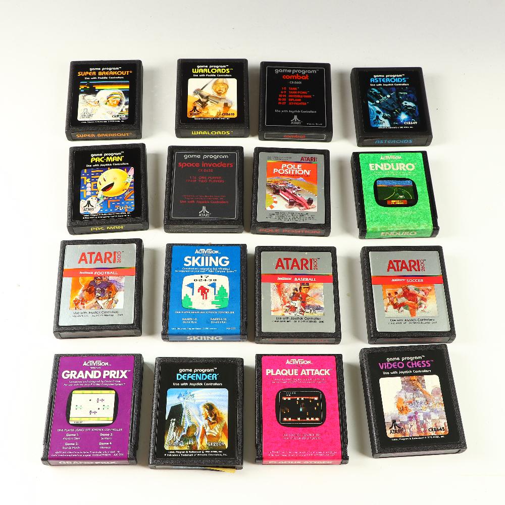 Vintage Atari Games And Literature Lot 16 Cartridges