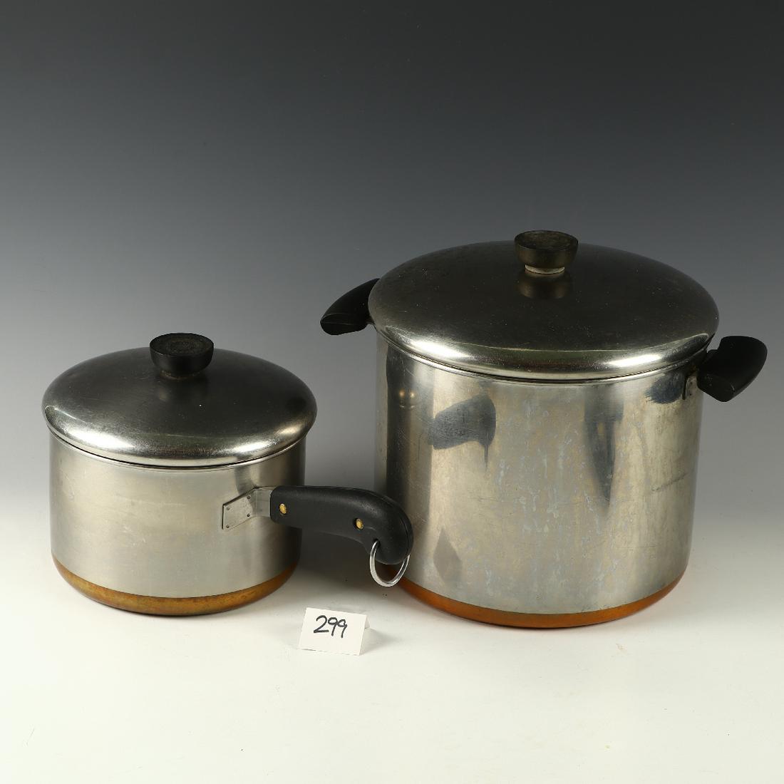 Two Vintage Revere Ware Pots