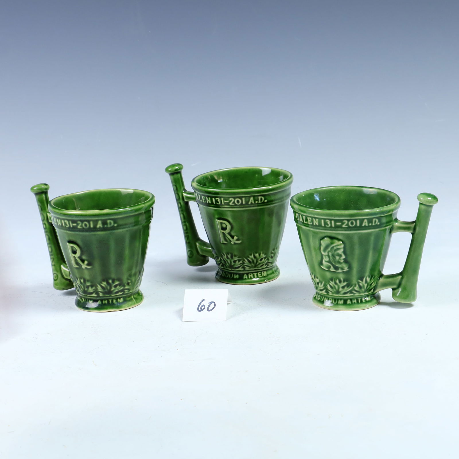 Vintage Schering green Pharmaceutical Coricidin Rx mugs (1 of 4)