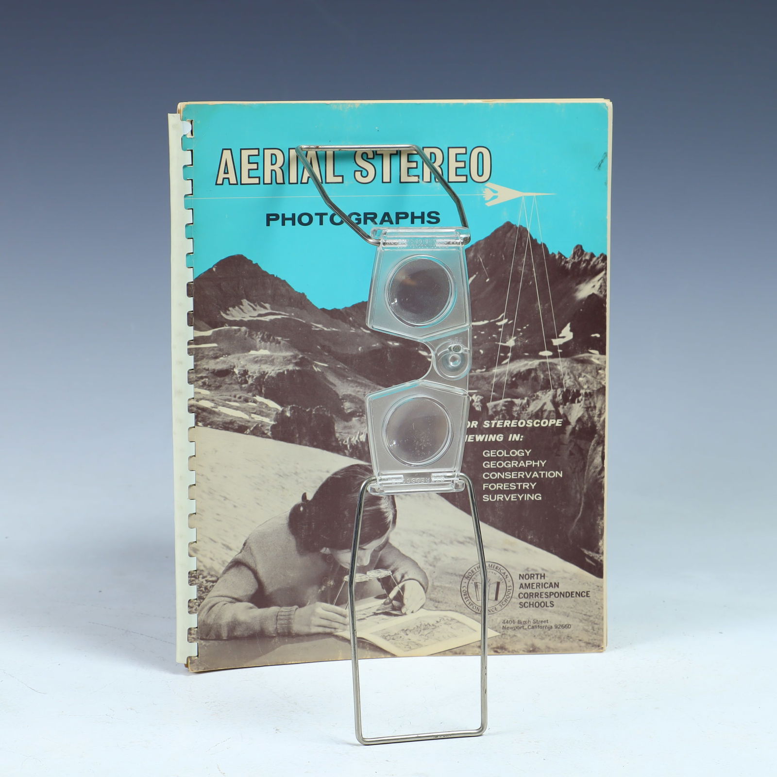 Vintage Aerial Stereo Photos book with viewing glasses (1 of 2)