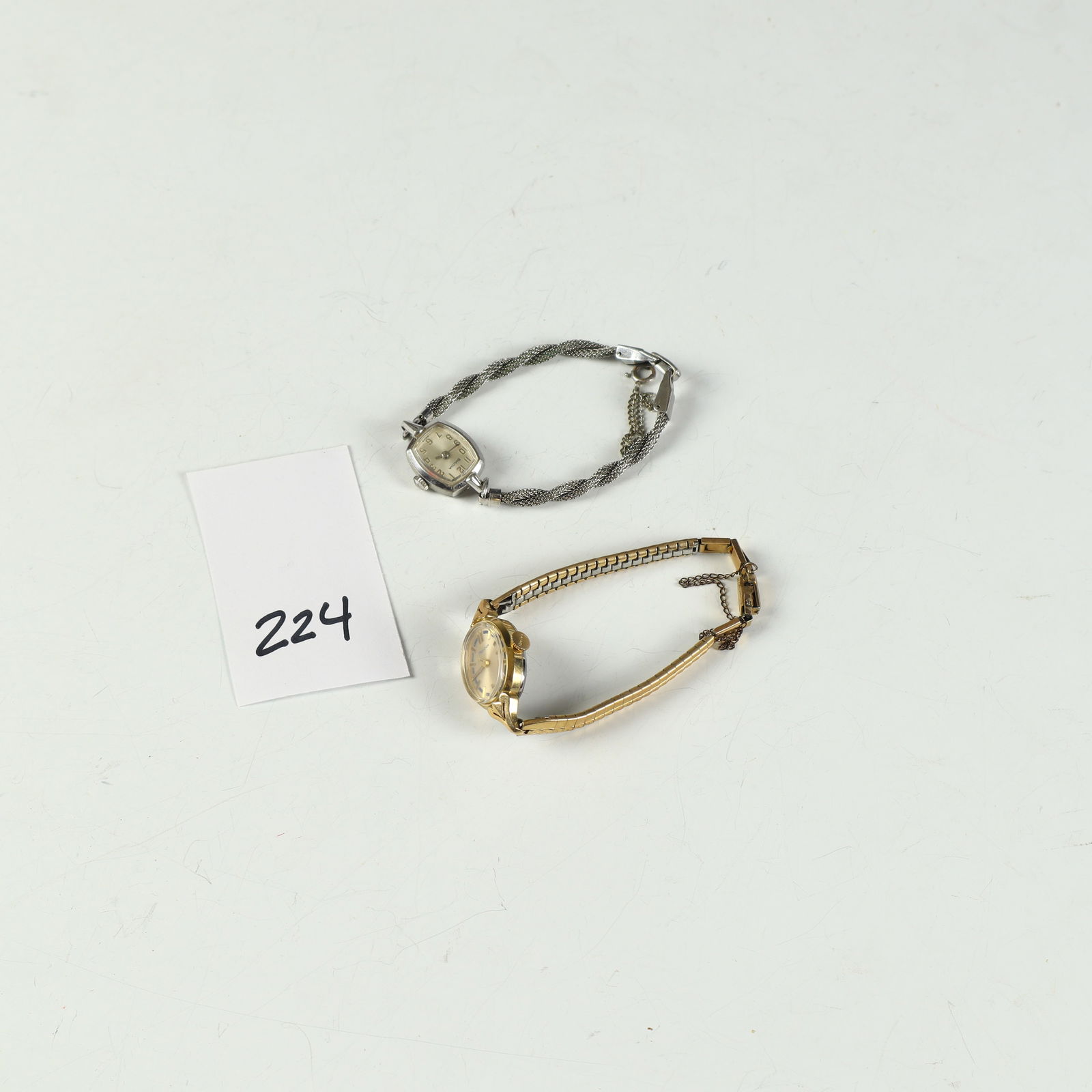 Two Vintage Bulova 10K gold plate Bezel ladies watches: Two Vintage Bulova 10K gold plate Bezel ladies watches