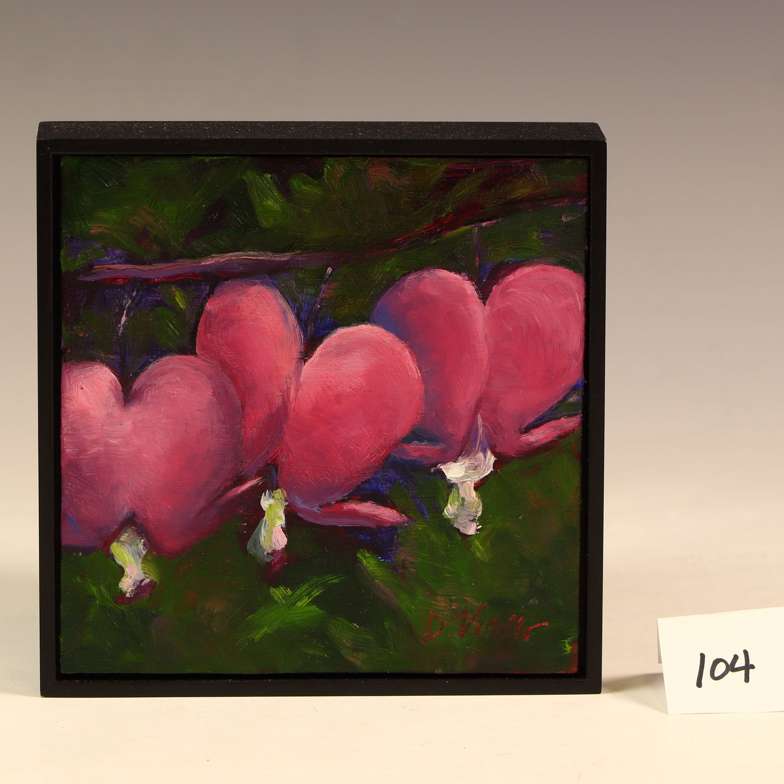 Signed original painting on board by Denise Vitollo Bleeding hearts title (1 of 2)