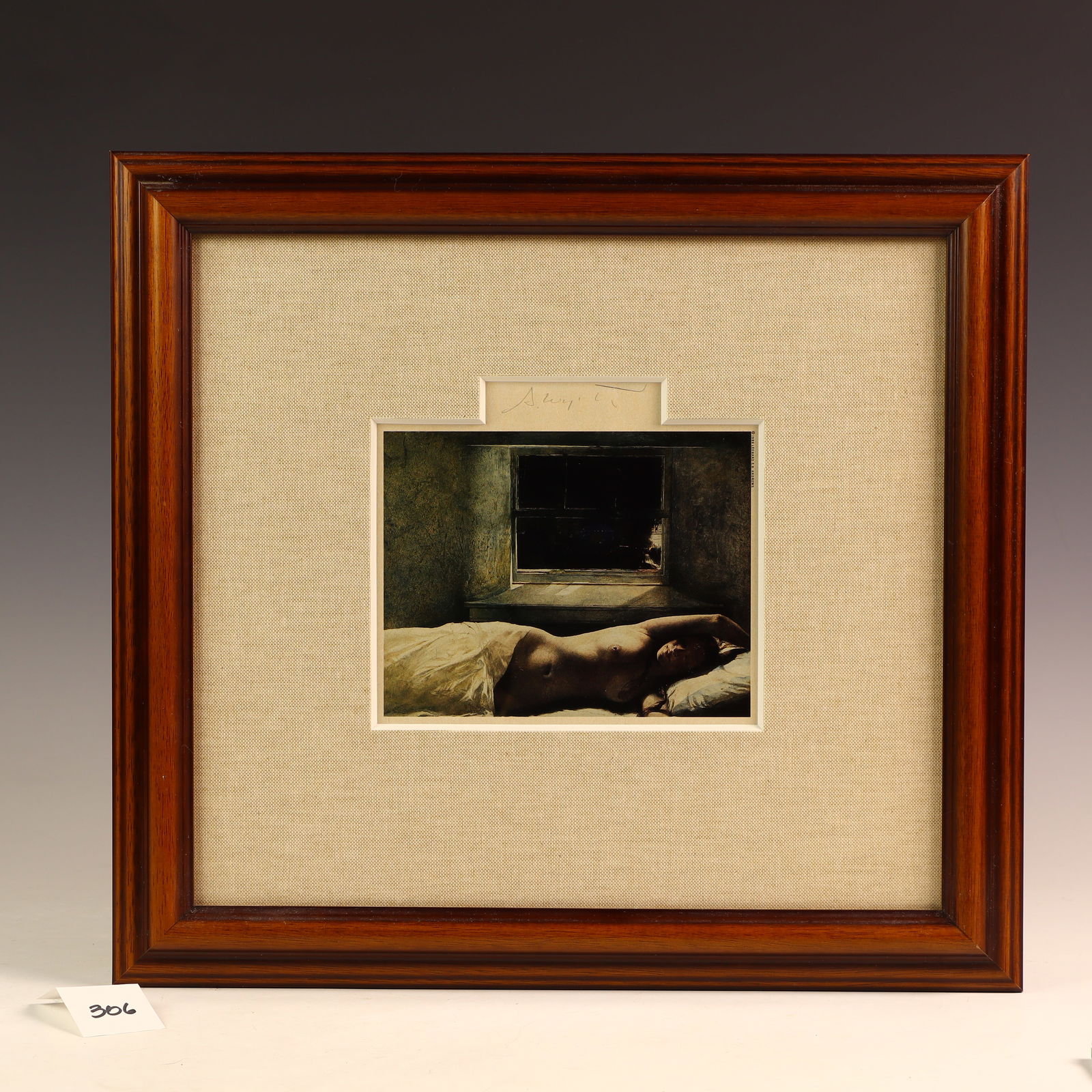 Certificate of authenticity on back hand signed Andrew Wyeth Book Plate titled Overflow (1 of 3)