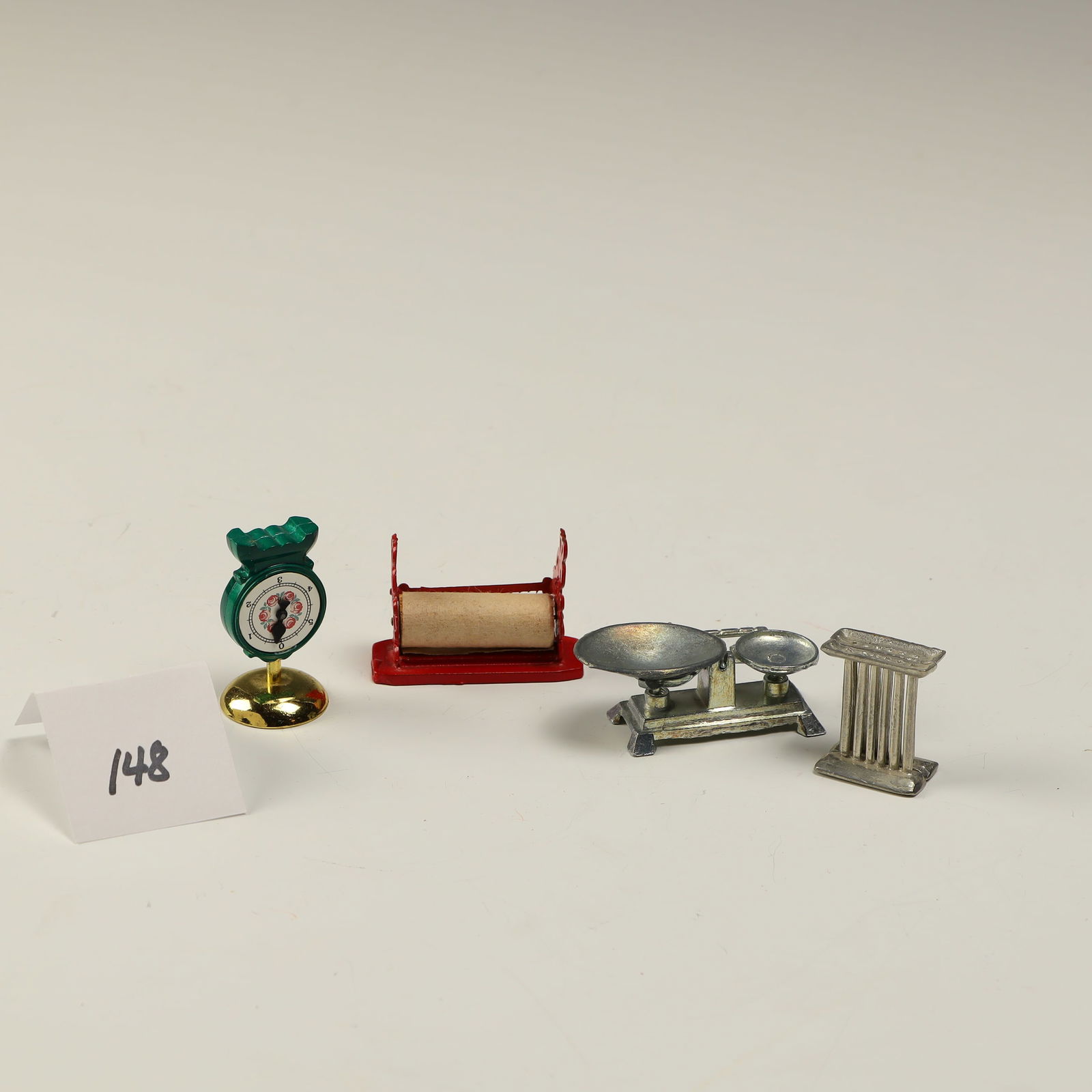Miniature Metal scales, paper roller wrap, and candle mold (1 of 1)