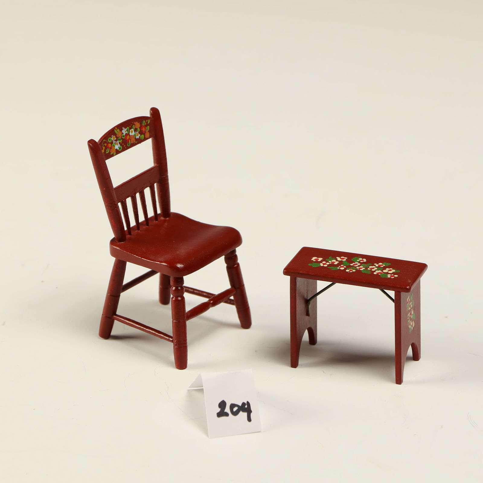 Signed D & E â€˜83 chair and stool (1 of 1)