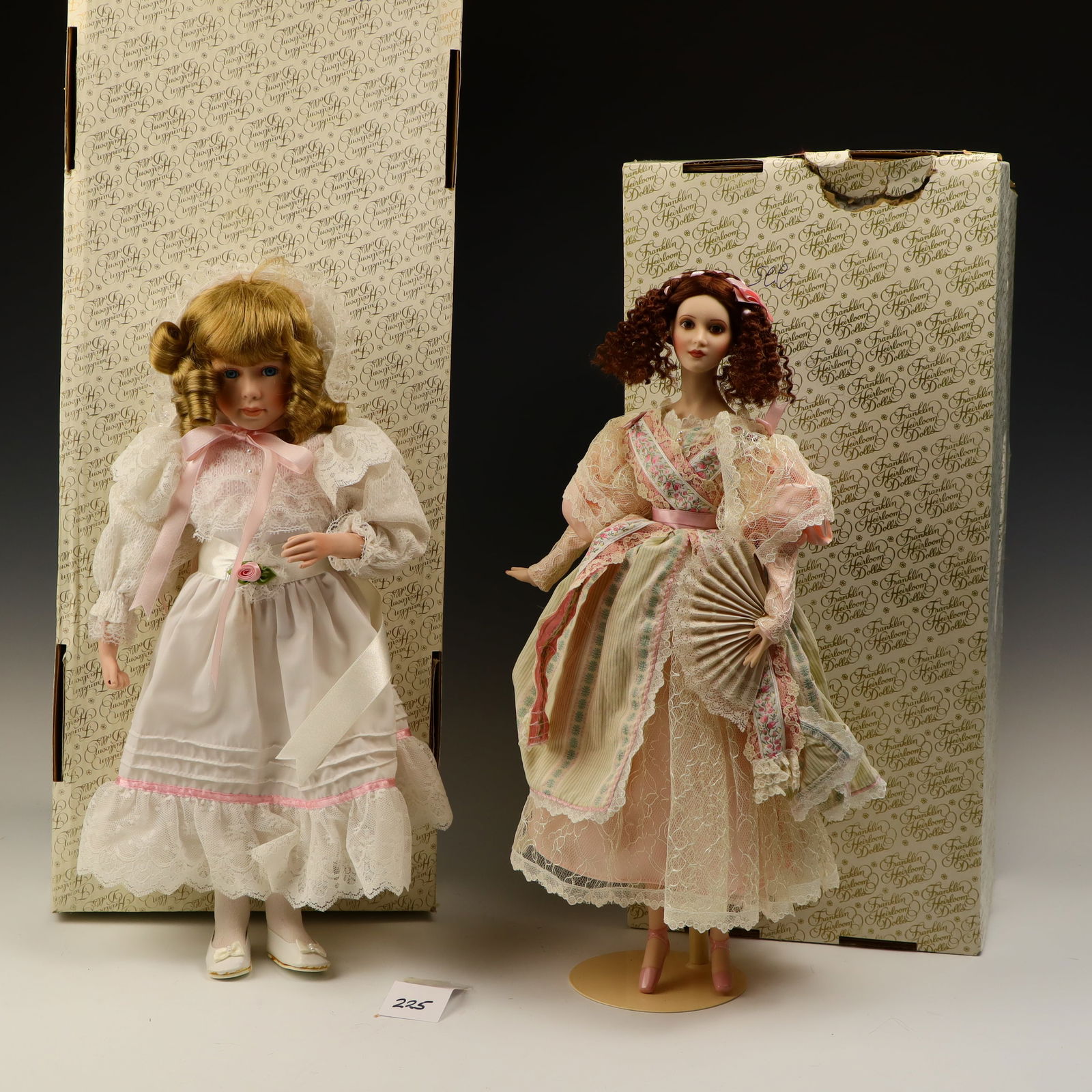 Lot of two Franklin Heirloom Dolls in original boxes (1 of 2)