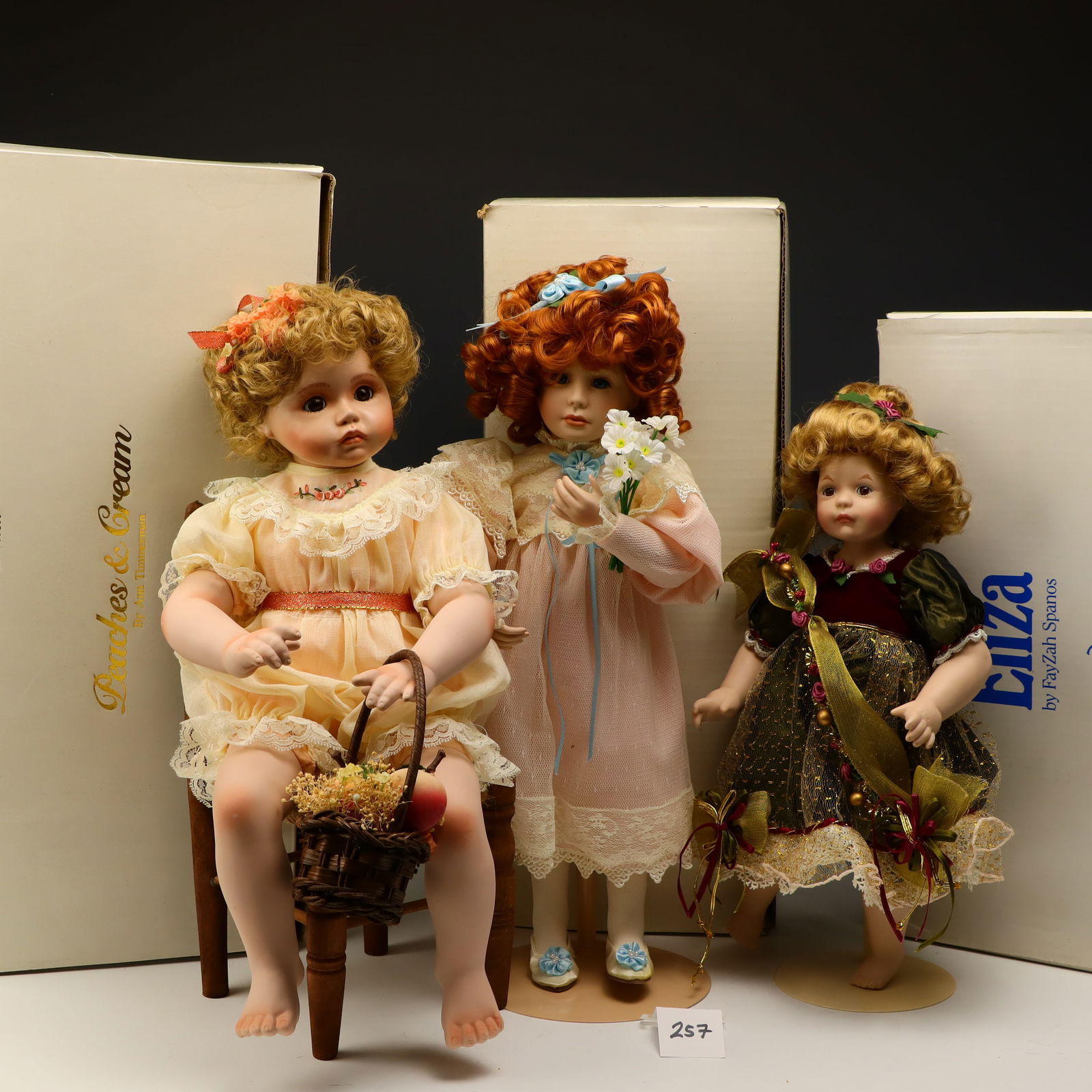 Lot of Three Porcelain dolls by Danbury Mint and Georgetown dolls (1 of 2)
