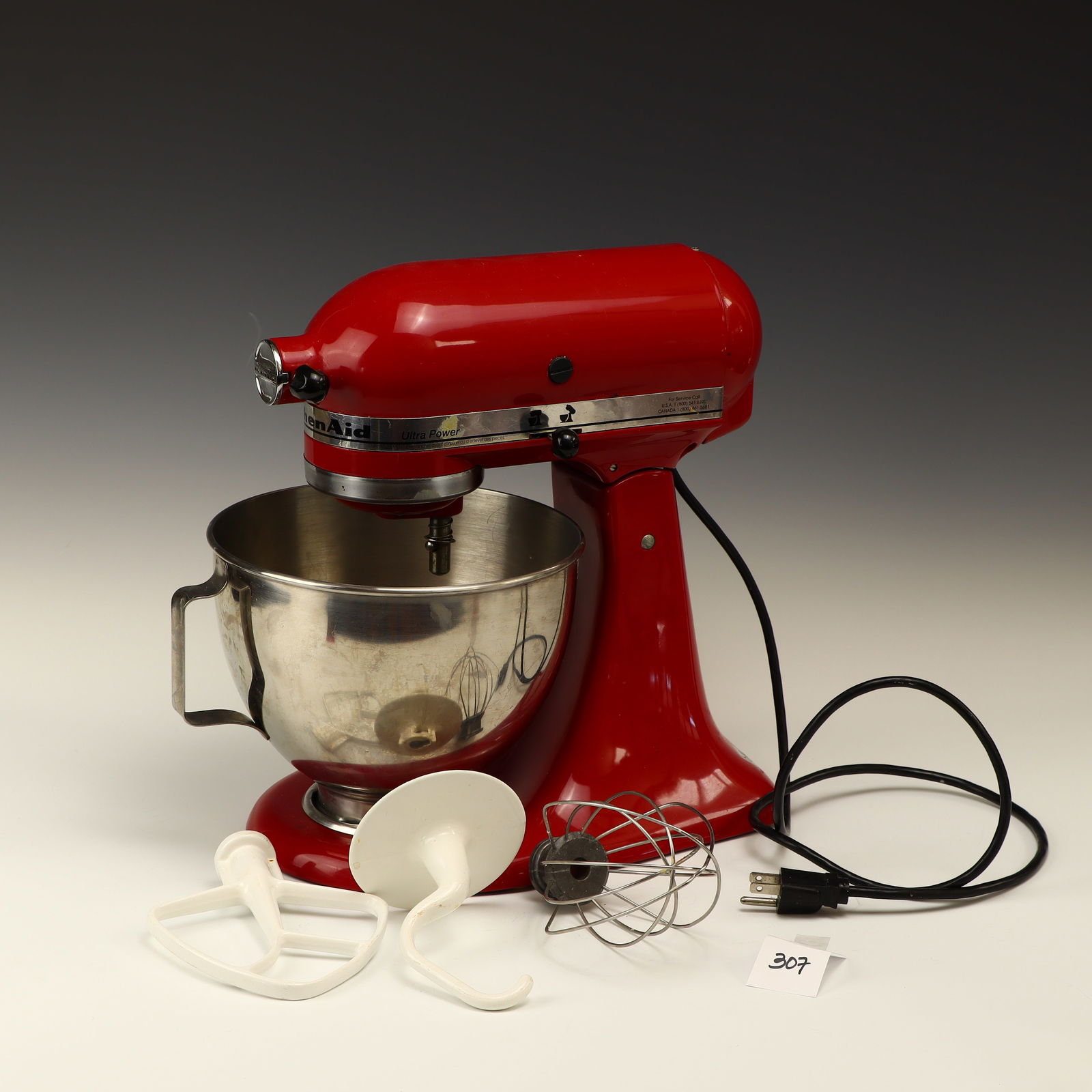 Red Kitchenaid mixer Ultra power (1 of 2)
