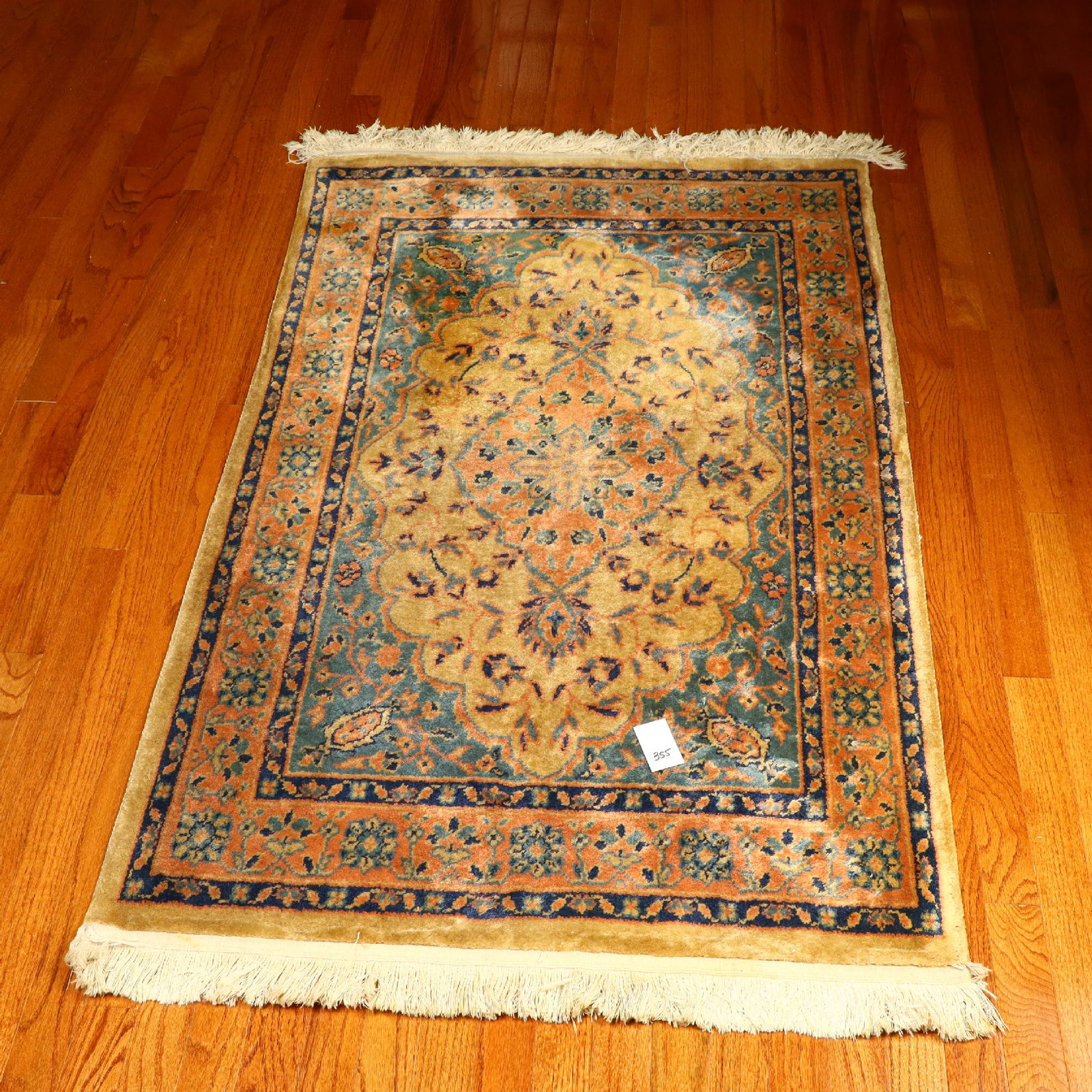 Handmade Area rug measuring 60X36 inches: Area rug measuring 60X36 inches has wear