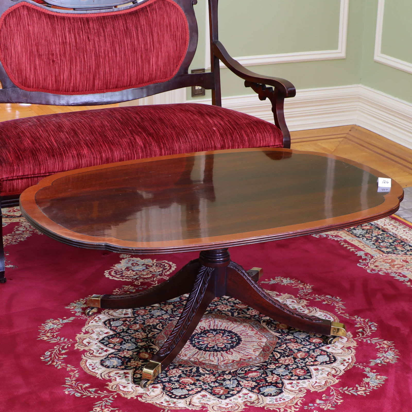 Antique oval coffee  table (1 of 3)