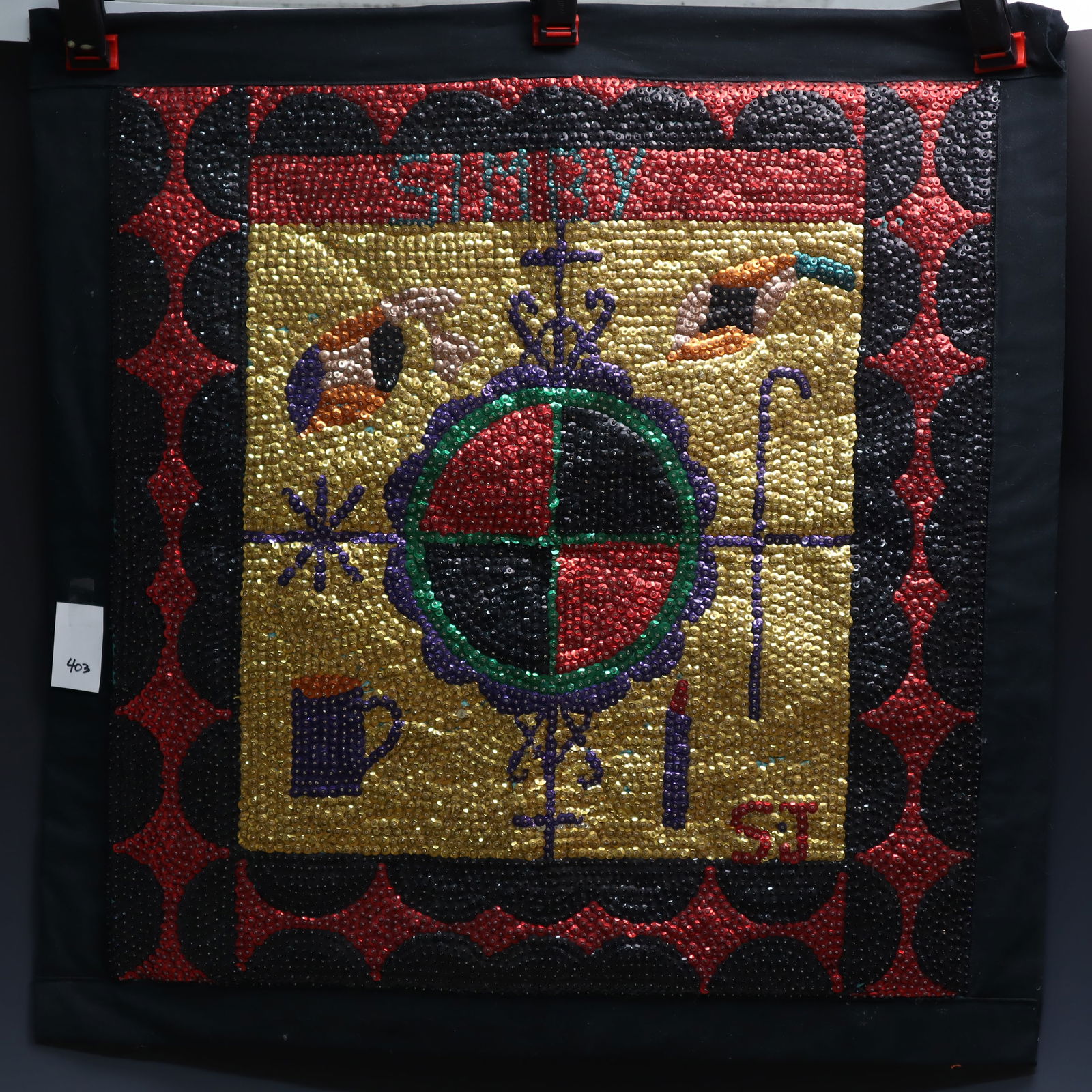 Sequined Tribal Tapestry (1 of 1)