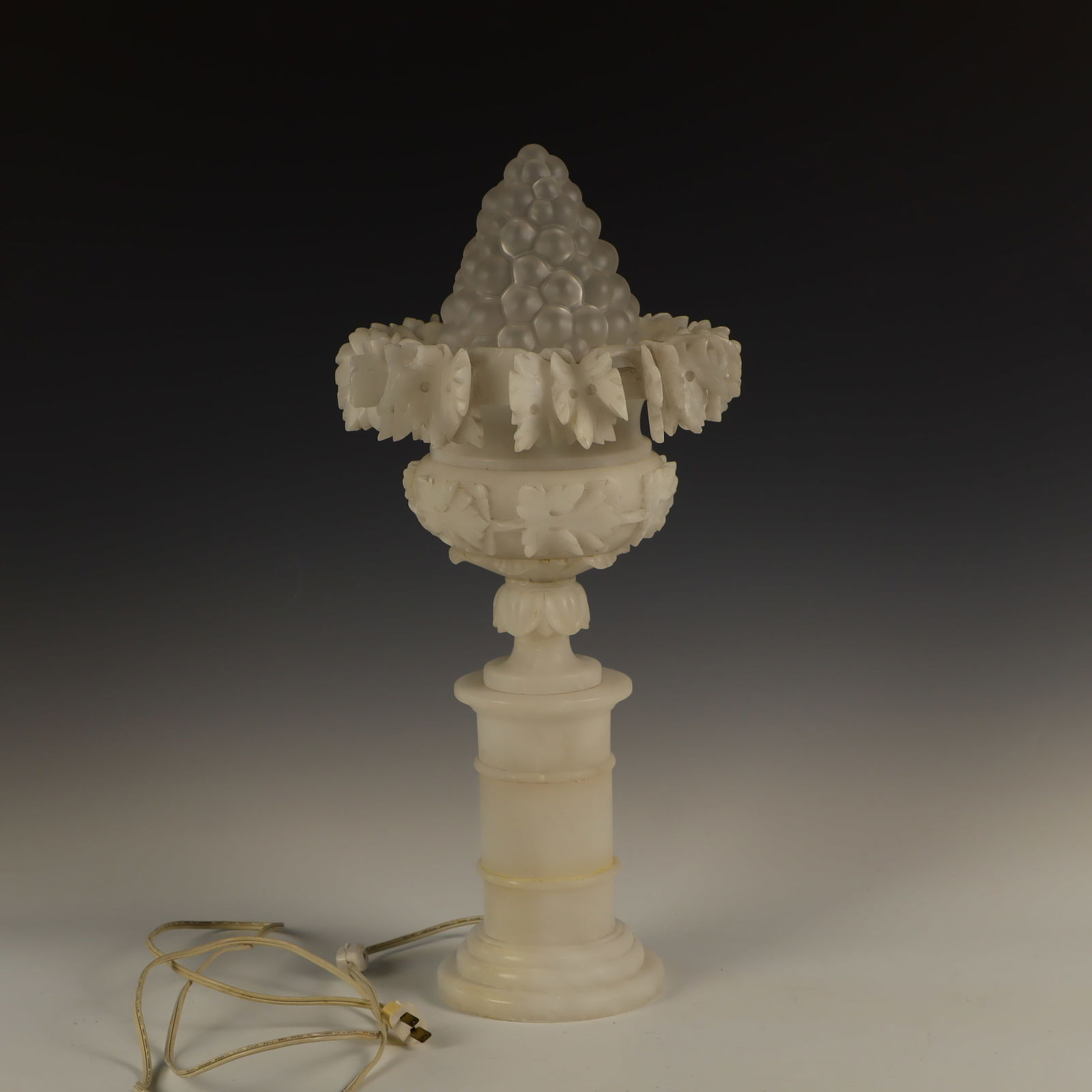 White carved marble table lamp (1 of 3)