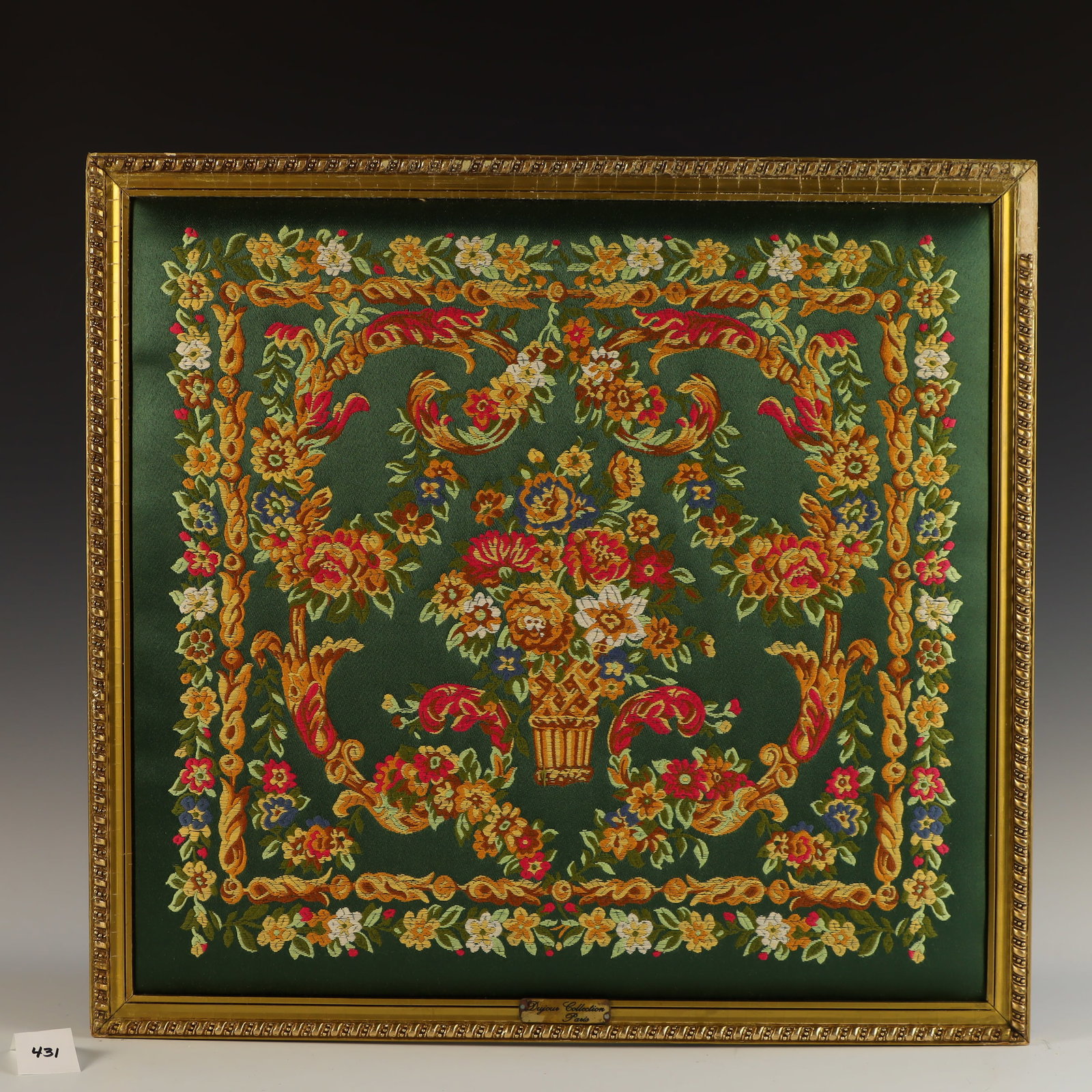 Dujour Collection Paris embroidered Panel Art: Dujour Collection Paris embroidered Panel Art, size 20X21.5 inches, it appears to be wood frame and plaster materials