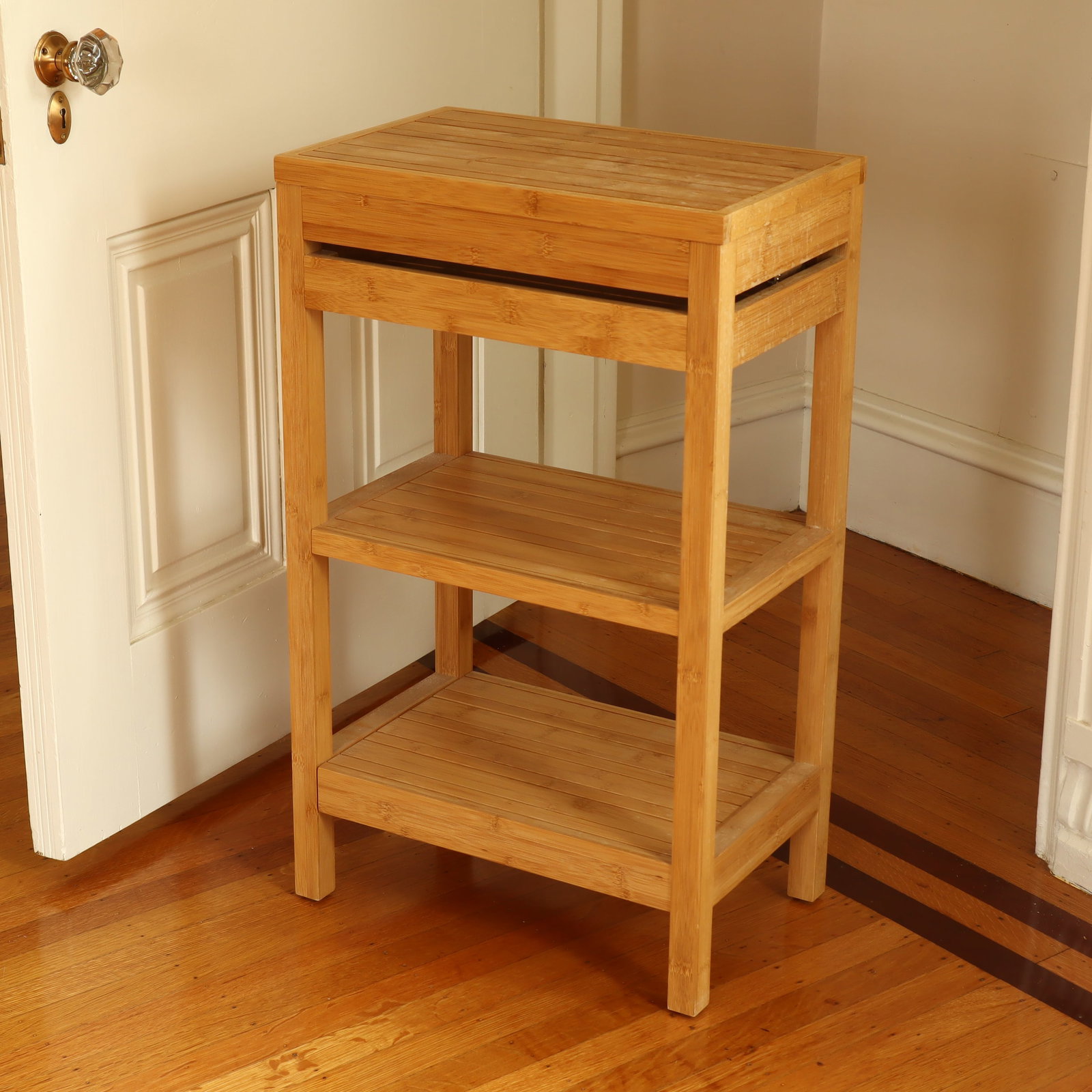 Bamboo Spa Table with shelves (1 of 2)