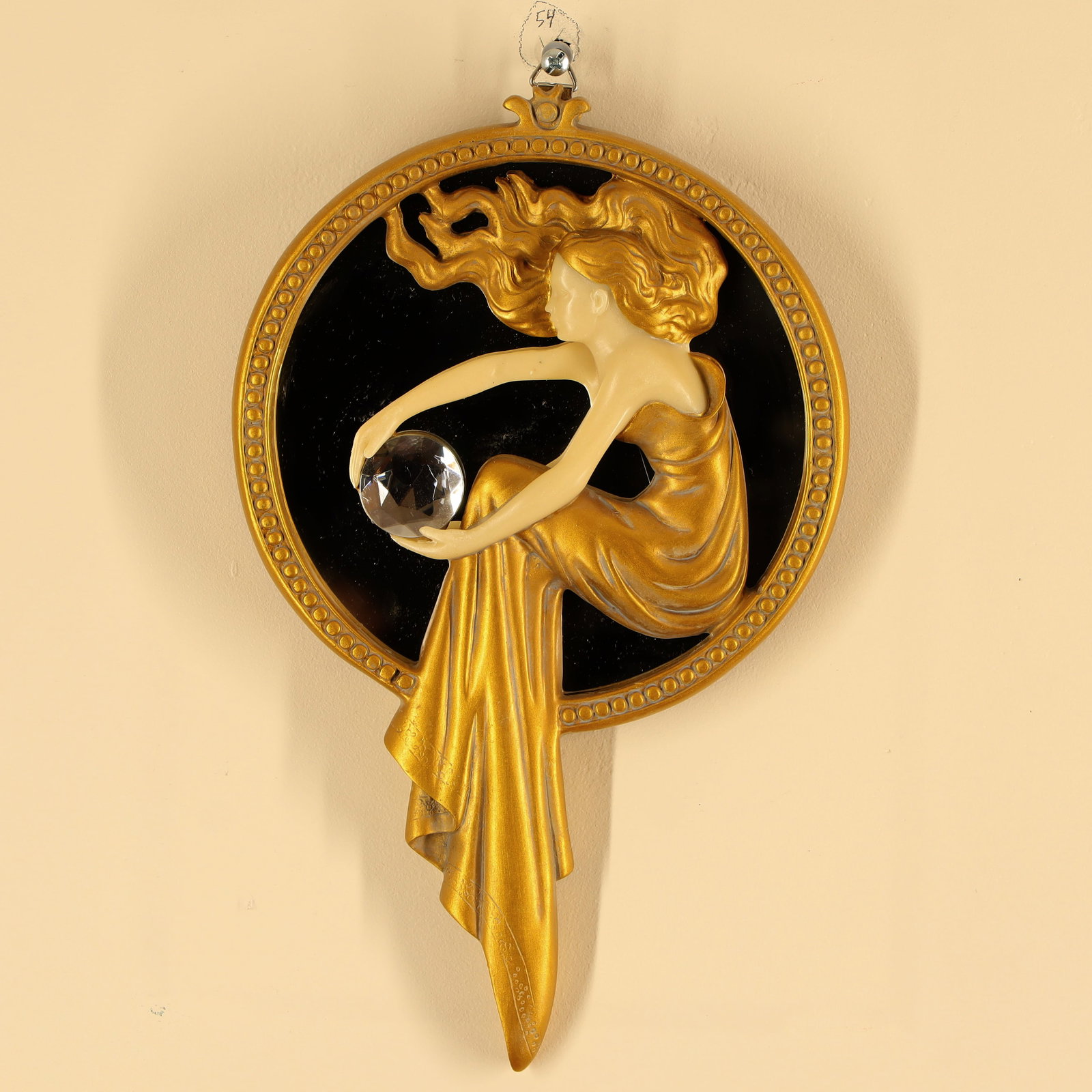 Art Deco Style mirrored wall plaque (1 of 1)