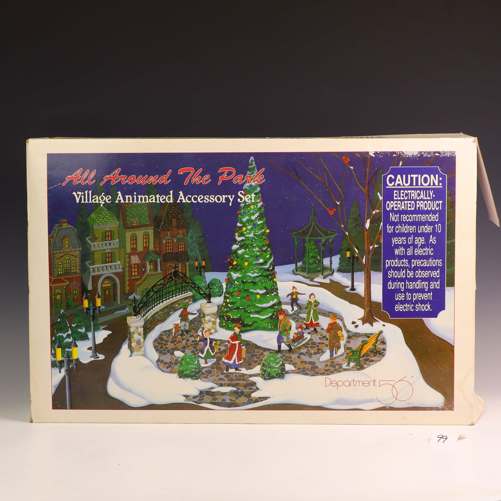 Dept. 56 Village Animated All Around the Park Display: Size 27x17x6 boxed