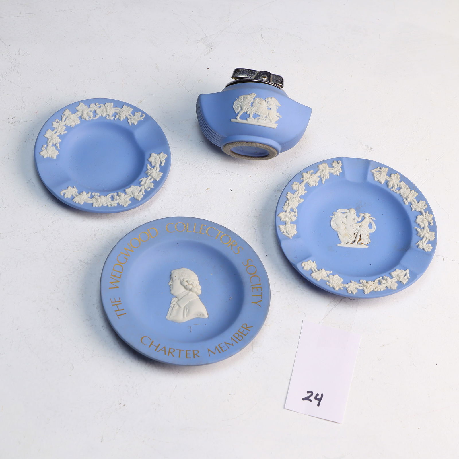 Four pieces of vintage Wedgwood Jasperware: Four pieces of vintage Wedgwood Jasperware 3 ¾, 4.5, 3X2 ¼X2 ¼ inches