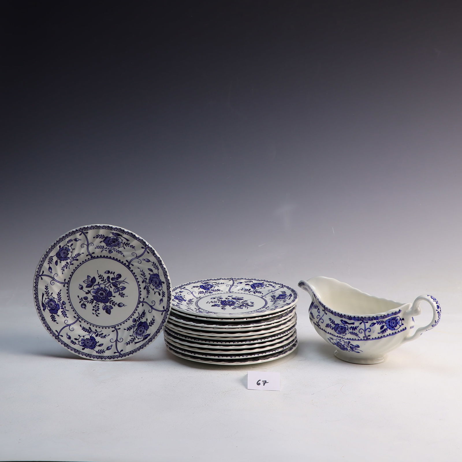 Vintage Indies made in England by Johnson Bros ironstone bread plates and a gravy boat (1 of 3)