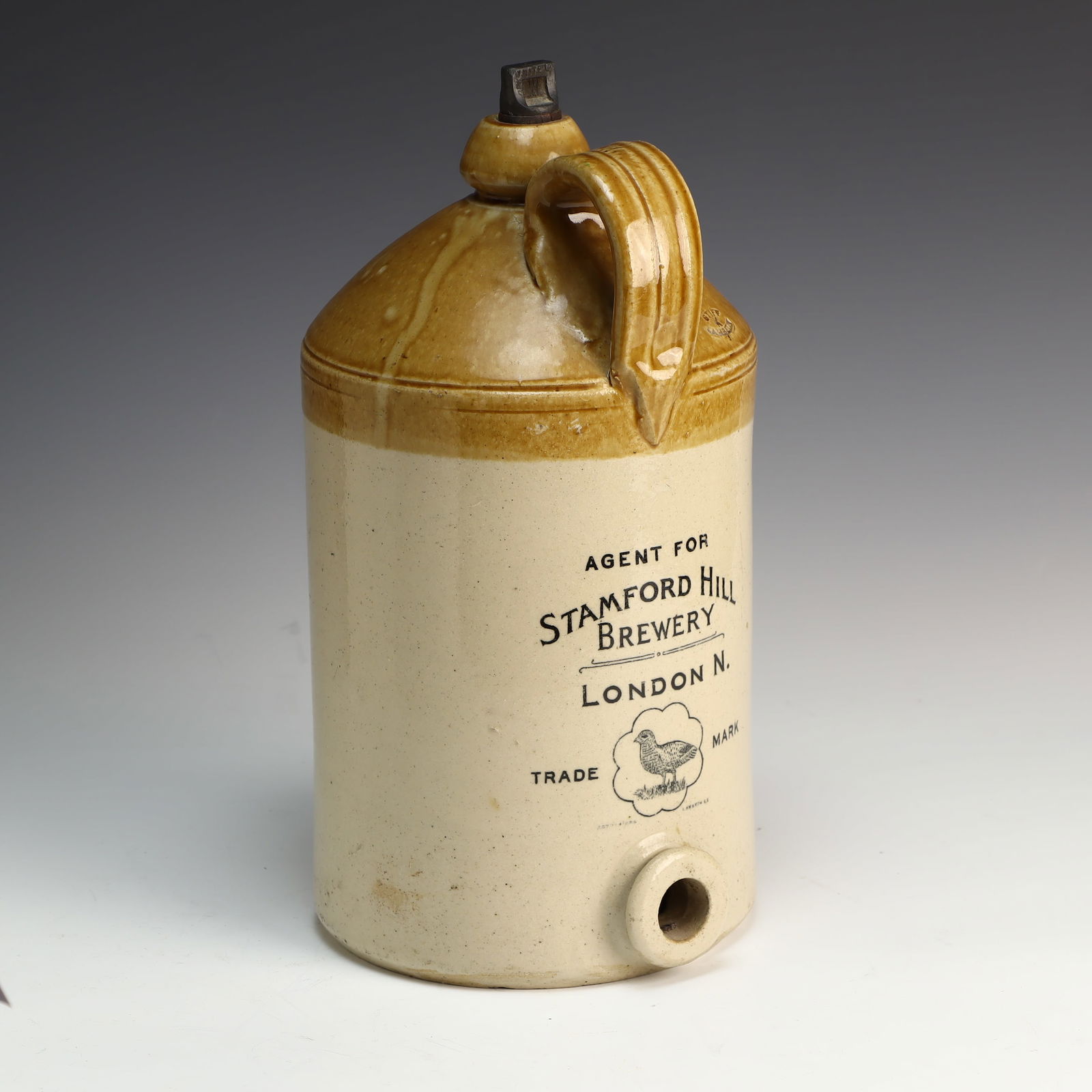 Antique English Jug Agent For Stamford Hill Brewery London N. (1 of 7)