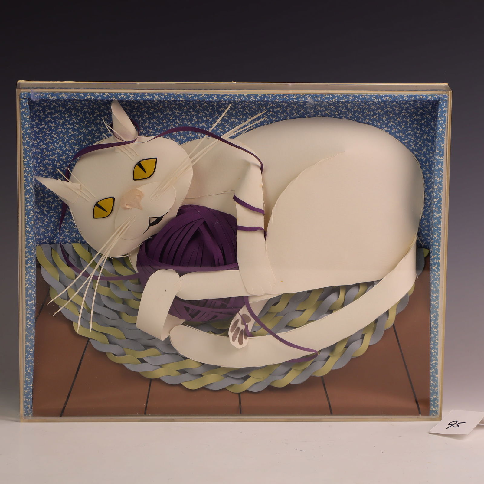 Paper cat art sculpture by Nancy L. Cook (1 of 3)
