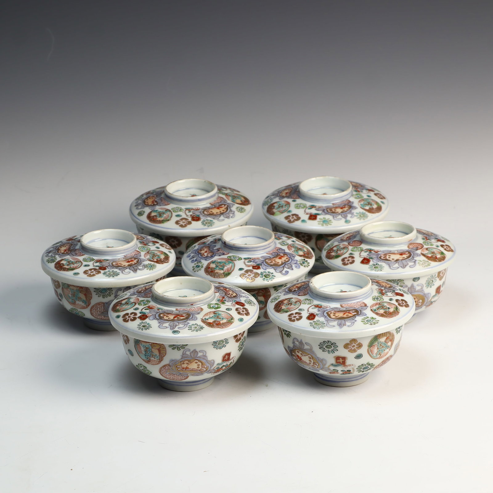 Vintage Japanese rice or soup bowls 7 sets: Vintage Japanese rice or soup bowls 7 sets, 4 inches tall, 5 inches wide